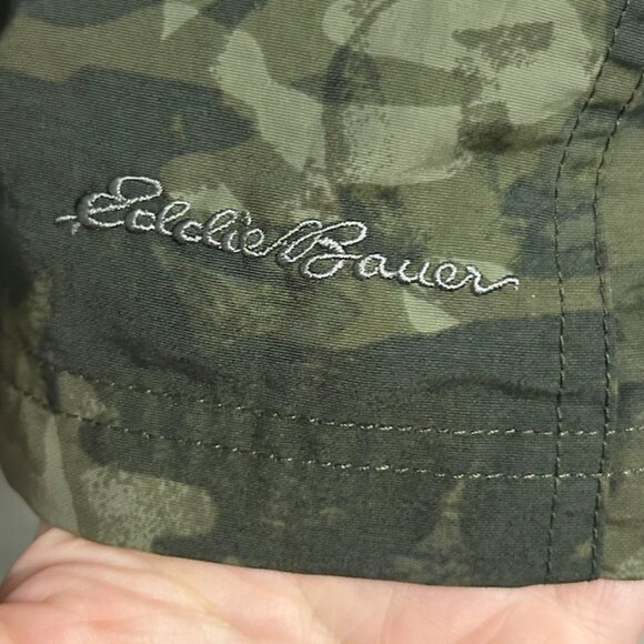 Eddie Bauer Camo Sleeveless Nylon Hiking Full Zip Vest Women's Size L - Picture 4 of 8